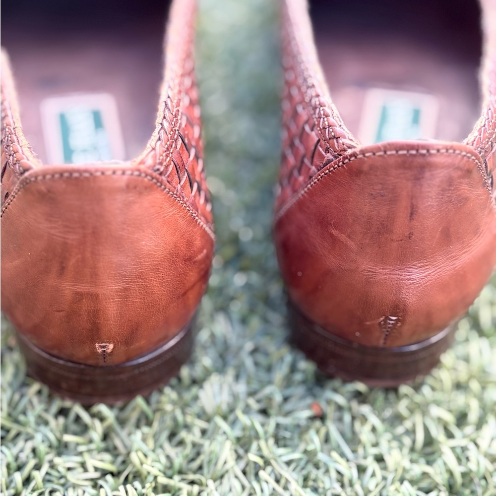 Cole Haan Tan Woven Leather Loafers - Picture 8 of 9